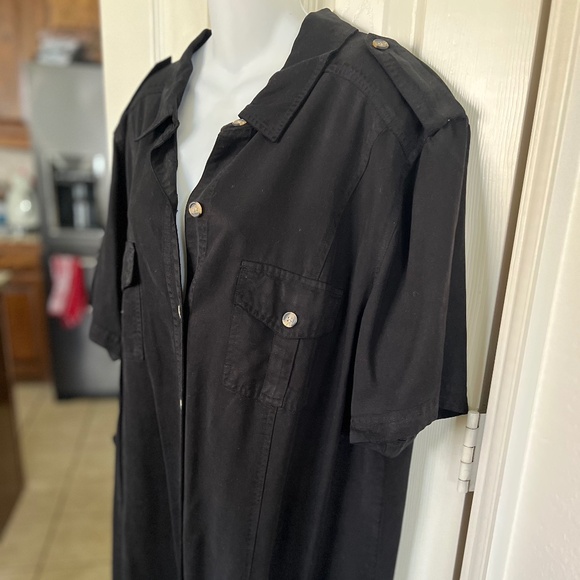 AKS Amy K Su Button Down Shirt Maxi Dress - Picture 4 of 7